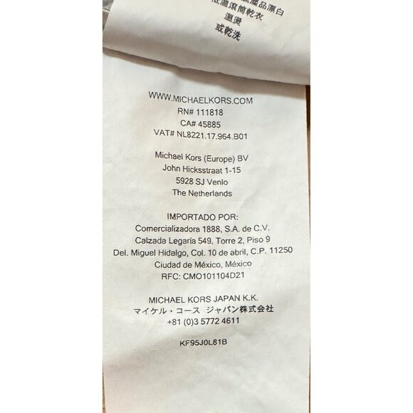 Michael Kors Womens Long Sleeve Button Down Shirt Gray Cotton Boyfriend Fit L - Picture 7 of 8